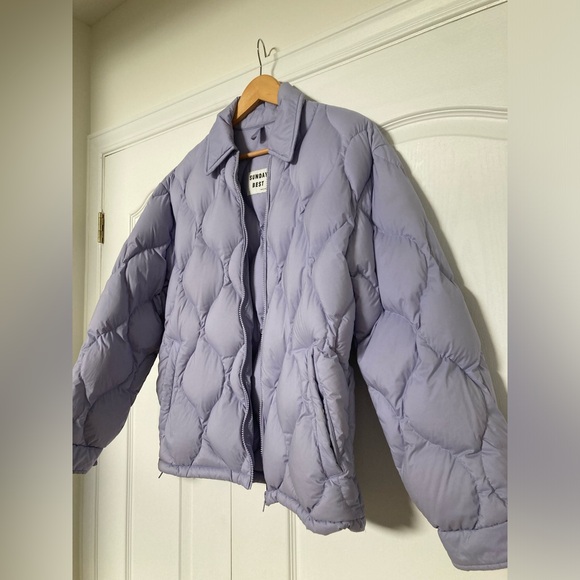 Aritzia Sunday Best down puffer jacket, lavish lavender, size M - Picture 5 of 15
